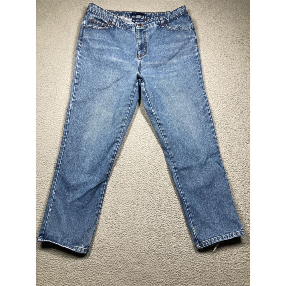 VTG Bill Blass Jeans Women's 16 Light Wash Blue Straight High Waisted Mom Retro
